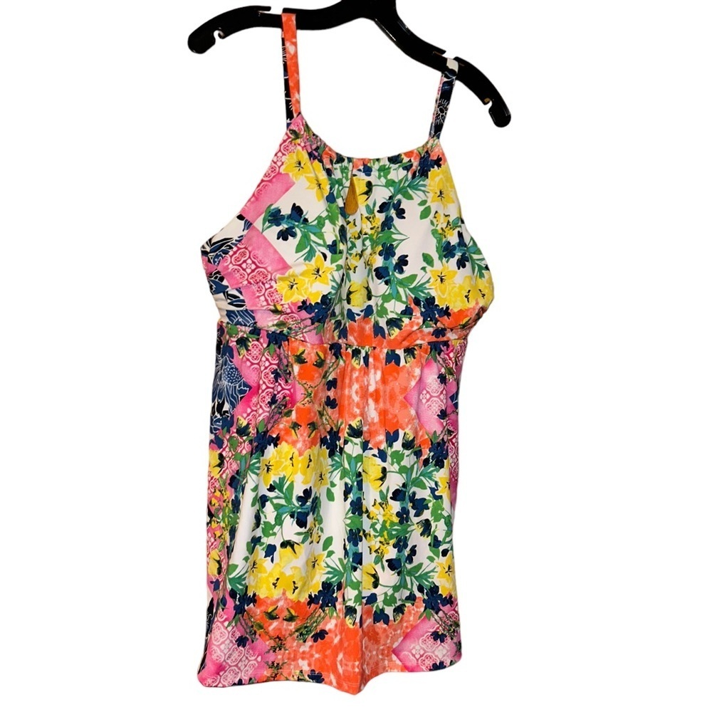 Lane Bryant swim by cacique floral one piece dress bathing suit plus size 16